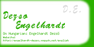 dezso engelhardt business card